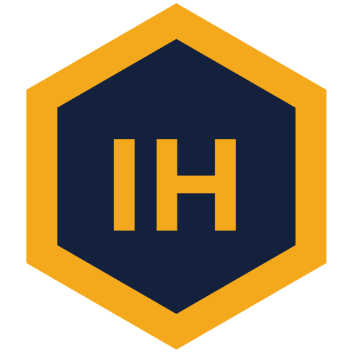 InsightHive logo: IH in a honeycomb hexagon